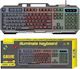 Aoas M888 Gaming Πληκτρολόγιο με RGB φωτισμό (Αγγλικό US)