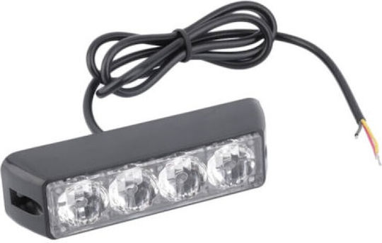 Led Strob Polizei Sicherheits Blau Dc12/24v 4 LED Stück