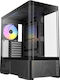 Antec C6 Curve Gaming Midi Tower Computer Case with Side Window and ARGB Lighting Black