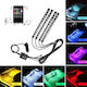 Set of 4 RGB LED Car Strips Flashing to the Music OEM