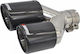Double Car Exhaust End Type Akrapovic 60-63mm Rear Φ90 Front Carbon Glossy Black Set Right Left