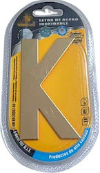 Self Adhesive Metal Sign Letter K 8cm Set 12 Pieces 204346 6932689204346