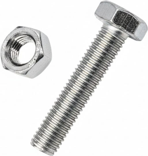 Βίδα Εξάγωνη Γαλβανιζέ με Μήκος 4mm