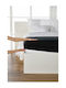 Living Home Semi Double Bed Sheet with Rubber Hugger 130x200cm Black