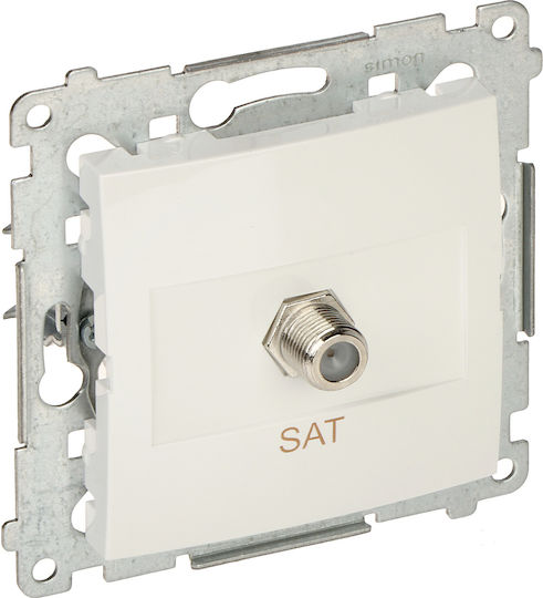 Kontakt-Simon Satellite Antenna Socket In White Colour DASF1.01/11