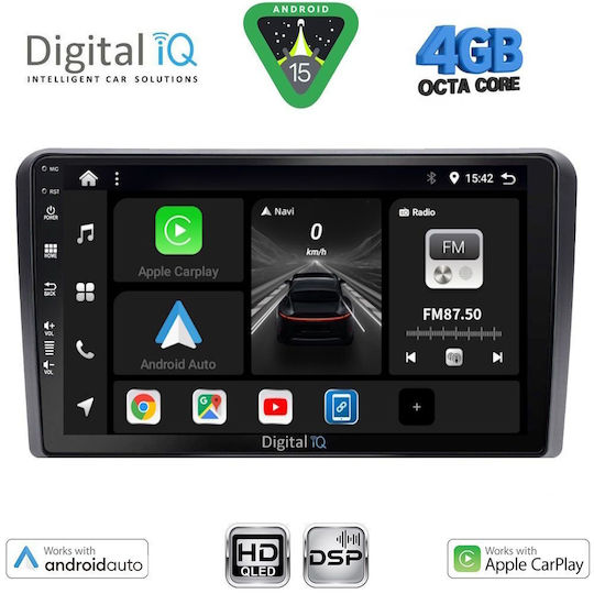 Digital IQ Ηχοσύστημα Αυτοκινήτου για Honda Jazz (Bluetooth/USB/WiFi/GPS/Apple-Carplay/Android-Auto) με Οθόνη Αφής 10"