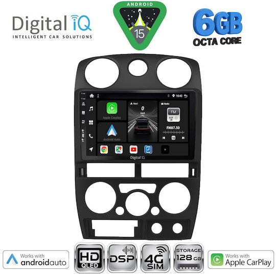 Digital IQ Ηχοσύστημα Αυτοκινήτου Isuzu D-Max 2008-2012 (Bluetooth/USB/WiFi/GPS/Apple-Carplay/Android-Auto) με Οθόνη Αφής 9"