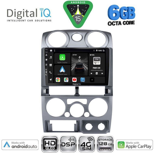 Digital IQ Auto-Audiosystem Isuzu D-Max 2008-2012 Bluetooth USB Eingebautes Wi-Fi GPS Apple CarPlay Android Auto mit 9 Zoll Touchscreen