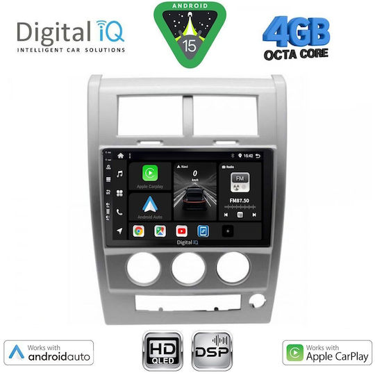Digital IQ Car Audio System for Jeep Cherokee / Liberty 2007-2014 Bluetooth USB WiFi GPS Apple CarPlay Android Auto with 10" Touch Screen