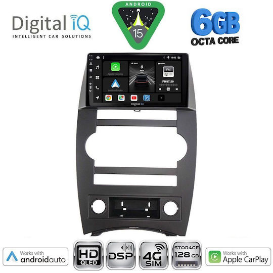 Digital IQ Auto-Audiosysteme für Jeep Commander 2007-2009 mit Touchscreen 9" Bluetooth USB WiFi GPS Apple CarPlay Android Auto