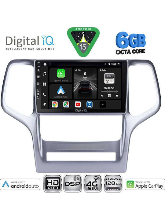 Digital IQ Car Audio System for Jeep Grand Cherokee 2011-2014 Bluetooth USB WiFi GPS Apple CarPlay Android Auto with 9" Touch Screen