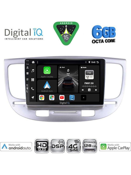 Digital IQ Car Audio System for Kia Rio 2005-2011 Bluetooth USB WiFi GPS Apple CarPlay Android Auto with 9" Touch Screen