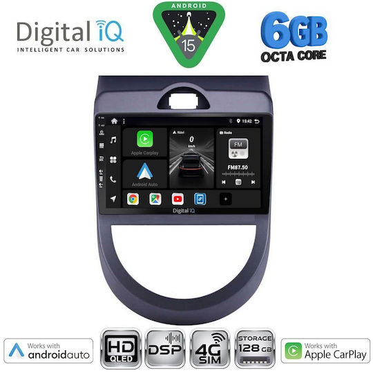 Digital IQ Car Audio System for Kia Soul 2008-2013 (Bluetooth/USB/WiFi/GPS/Apple CarPlay/Android Auto) with 9" Touch Screen