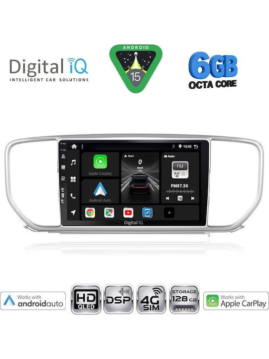Digital IQ Car Audio System for Kia Sportage 2018-2021 Bluetooth USB WiFi GPS Apple CarPlay Android Auto with 9" Touch Screen