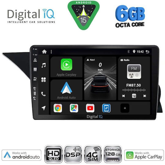 Digital IQ Car Audio System for Mercedes-Benz GLK 2008-2012 Bluetooth USB WiFi GPS Apple CarPlay Android Auto with 9" Touch Screen