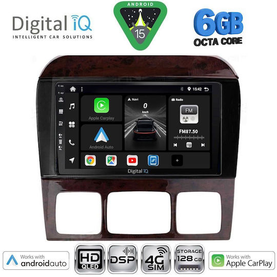 Digital IQ Car Audio System for Mercedes-Benz S Class 1998-2005 Bluetooth USB WiFi GPS Apple CarPlay Android Auto with 9" Touch Screen