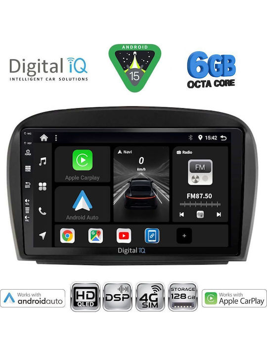 Digital IQ Car Audio System for Mercedes-Benz SL 2006-2012 Bluetooth USB WiFi GPS Apple CarPlay Android Auto with 9" Touch Screen