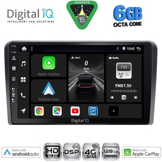 Digital IQ Car Audio System for Mitsubishi L200 2020-2023 Bluetooth USB WiFi GPS Apple CarPlay Android Auto with 9" Touch Screen
