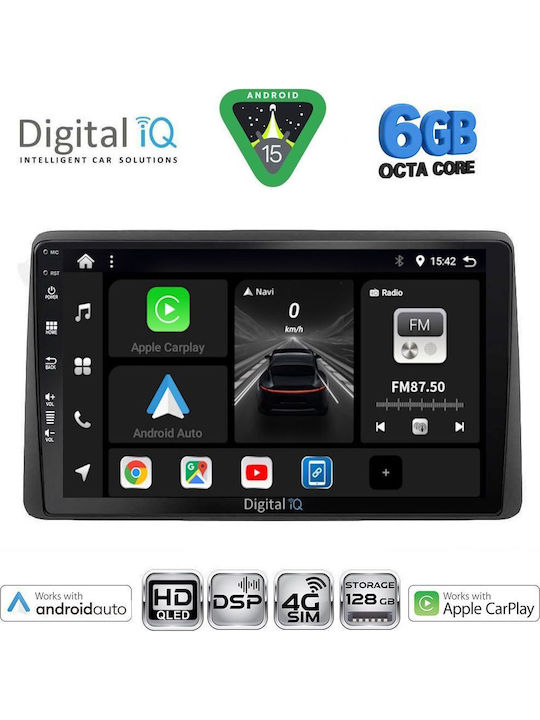 Digital IQ Car Audio System for Nissan Navara 1998-2004 Bluetooth USB WiFi GPS Apple CarPlay Android Auto with 10" Touch Screen
