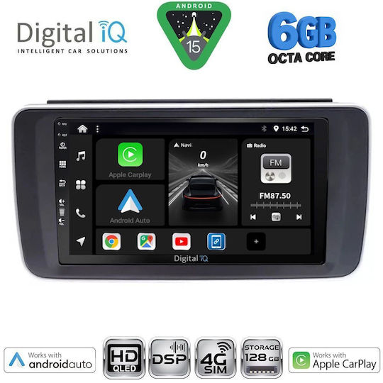 Digital IQ Car Audio System for Nissan Leaf Bluetooth USB WiFi GPS Apple CarPlay Android Auto with 9" Touch Screen