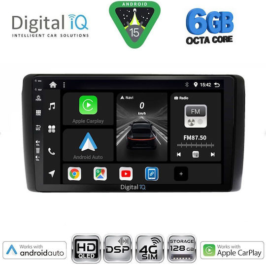 Digital IQ Car Audio System for Nissan Leaf 2009-2017 Bluetooth USB WiFi GPS Apple CarPlay Android Auto with 9" Touch Screen