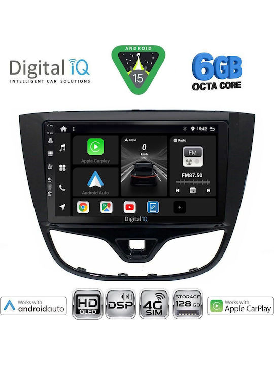 Digital IQ Car Audio System for Opel Karl 2014-2019 Bluetooth USB WiFi GPS Apple CarPlay Android Auto with 10" Touch Screen