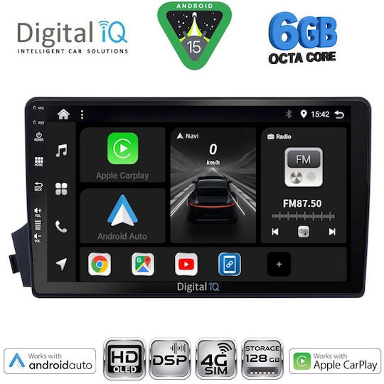 Digital IQ Ηχοσύστημα Αυτοκινήτου για Ssangyong Actyon / Kyron 2006-2015 (Bluetooth/USB/WiFi/GPS/Apple-Carplay/Android-Auto) με Οθόνη Αφής 9"