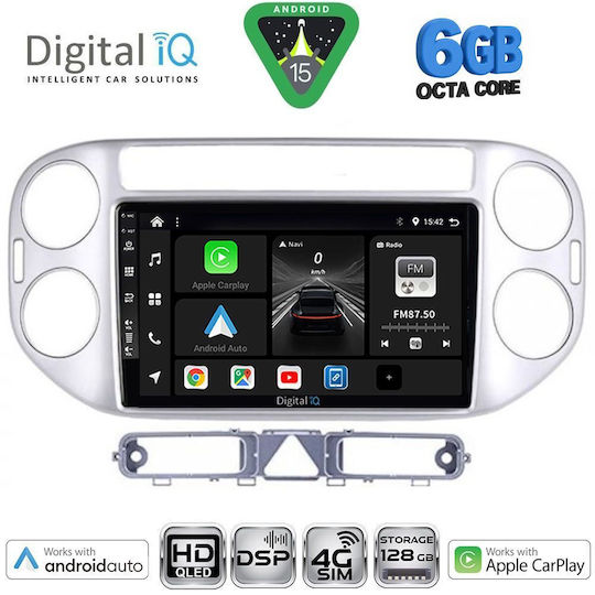 Digital IQ Ηχοσύστημα Αυτοκινήτου για Volkswagen Tiguan 2004-2011 (Bluetooth/USB/WiFi/GPS/Apple-Carplay/Android-Auto) με Οθόνη Αφής 9"