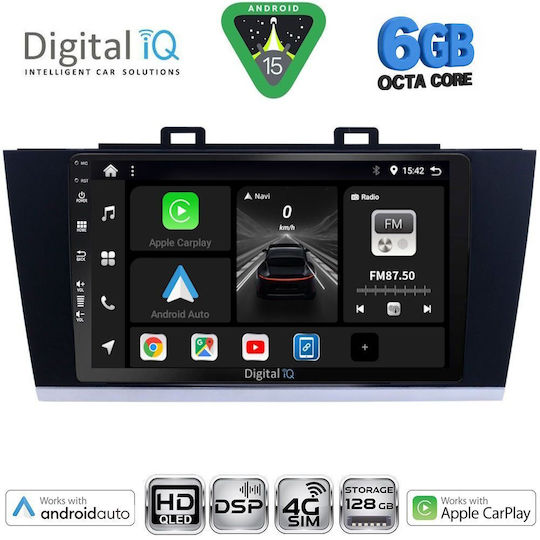 Digital IQ Car Audio System for Subaru Legacy / Outback 2014-2019 (Bluetooth/USB/WiFi/GPS/Apple CarPlay/Android Auto) with 9" Touch Screen