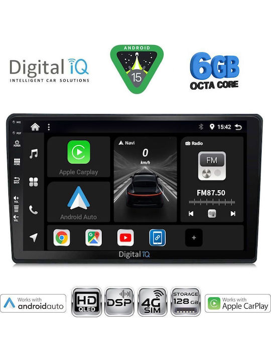 Digital IQ Car Audio System for Toyota Auris 2013-2015 Bluetooth USB WiFi GPS Apple CarPlay Android Auto with 10" Touch Screen