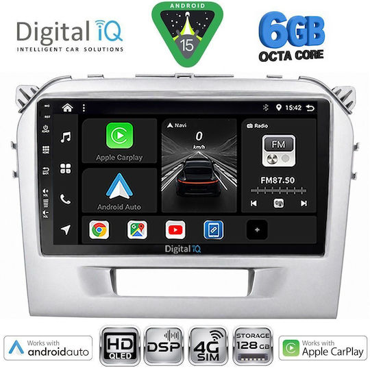 Digital IQ Car Audio System for Suzuki Vitara 2018 (Bluetooth USB Wi-Fi GPS Apple CarPlay Android Auto) with 9 Inch Touch Screen DIGITAL IQ BXF 17697SL CPAA