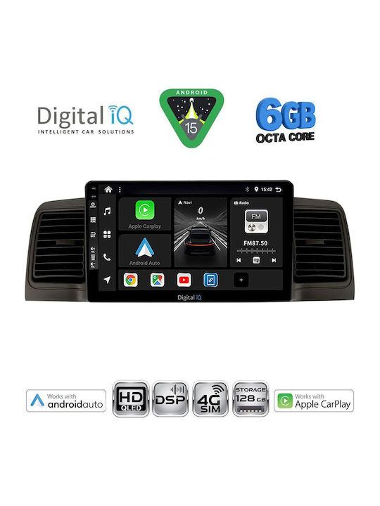 Digital IQ Car Audio System for Toyota Corolla 2001-2006 Bluetooth USB WiFi GPS Apple CarPlay Android Auto with 9" Touch Screen