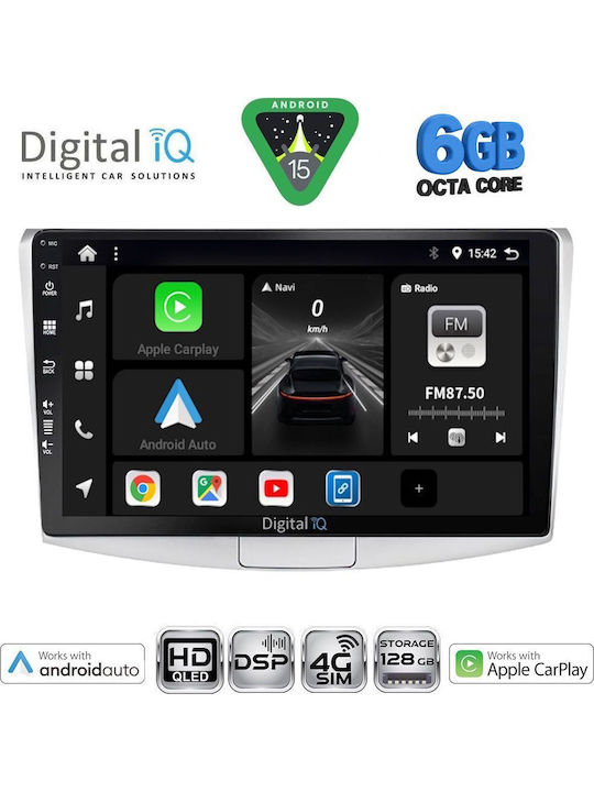 Digital IQ Car Audio System for Volkswagen Passat 2010-2015 (Bluetooth/USB/WiFi/GPS/Apple CarPlay/Android Auto) with 10" Touch Screen
