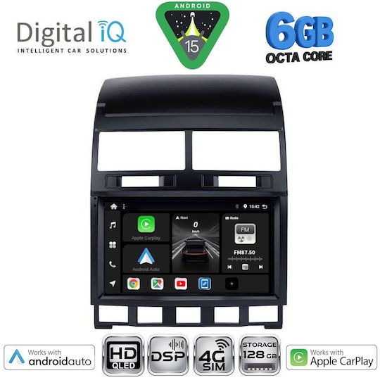 Digital IQ Car Audio System for Volkswagen Touareg 2003-2011 Bluetooth USB WiFi GPS Apple CarPlay Android Auto with 9" Touch Screen