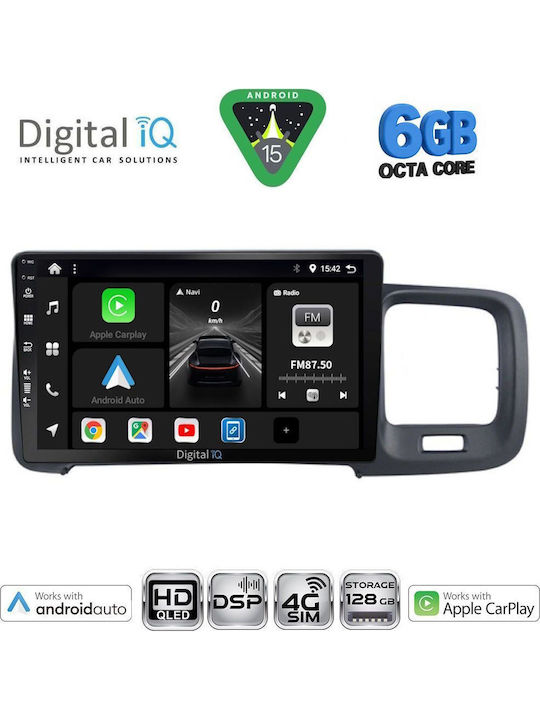 Digital IQ Car Audio System for Volvo S60 2010-2018 Bluetooth USB WiFi GPS Apple CarPlay Android Auto with 9" Touch Screen