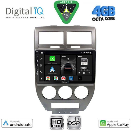 Digital IQ Car Audio System for Jeep Compass / Patriot 2007-2016 Bluetooth USB WiFi GPS Apple CarPlay Android Auto with 10" Touch Screen