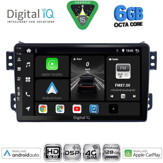 Digital IQ Car Audio System for Opel Agila Suzuki Splash 2008-2018 Bluetooth USB WiFi GPS Apple CarPlay Android Auto with 9" Touch Screen