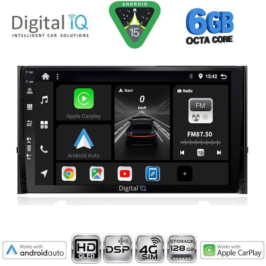 Digital IQ Ηχοσύστημα Αυτοκινήτου για Skoda Karoq / Kodiaq 2016 (Bluetooth/USB/WiFi/GPS/Apple-Carplay/Android-Auto) με Οθόνη Αφής 10"