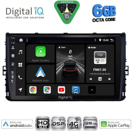 Digital IQ Car Audio System for Volkswagen Polo / T-Roc / T-Cross 2018-2022 (Bluetooth/USB/WiFi/GPS/Apple CarPlay/Android Auto) with 9" Touch Screen
