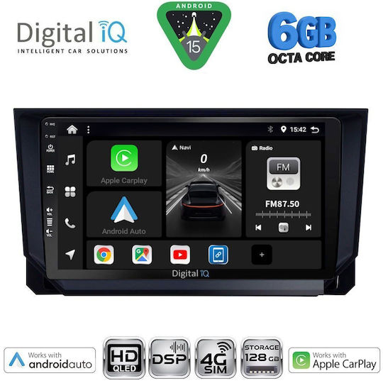 Digital IQ Ηχοσύστημα Αυτοκινήτου για Seat Arona / Ibiza 2018-2022 (Bluetooth/USB/WiFi/GPS/Apple-Carplay/Android-Auto) με Οθόνη Αφής 9"