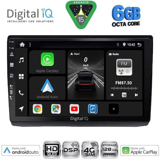 Digital IQ Ηχοσύστημα Αυτοκινήτου για Opel Vivaro Renault Trafic Nissan Primastar 2004-2015 (Bluetooth/USB/WiFi/GPS/Apple-Carplay/Android-Auto) με Οθόνη Αφής 10"