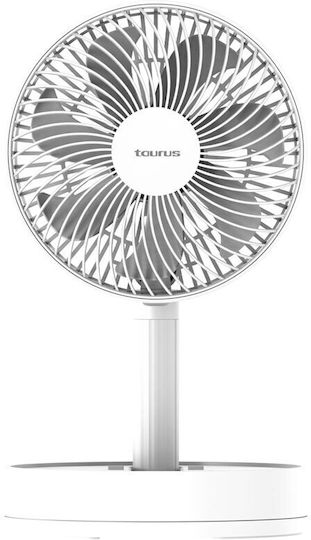 Taurus Air Lite Fold & Go Επιτραπέζιος Ανεμιστήρας Λευκός