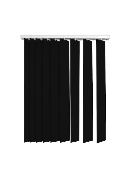 BetterHome 625090 Stoff Jalousie in Schwarz Farbe P100xH80cm