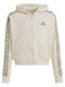 Kinder-Sweatshirt Strickjacke mit Kapuze und Taschen Beiges