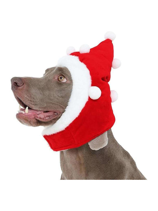 Santa Claus Hat Dog Adjustable Strap Red M Santa Claus Hat Dog Adjustable Strap Red M