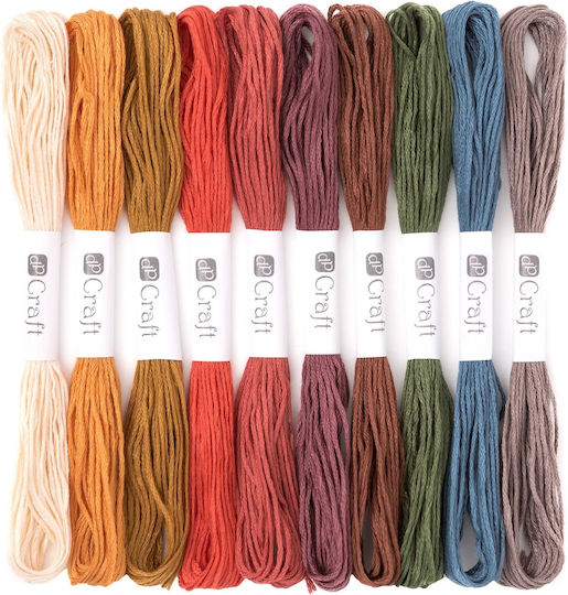 Set Embroidery Floss Mulina Garn Mix Vintage 8m 10 Stück