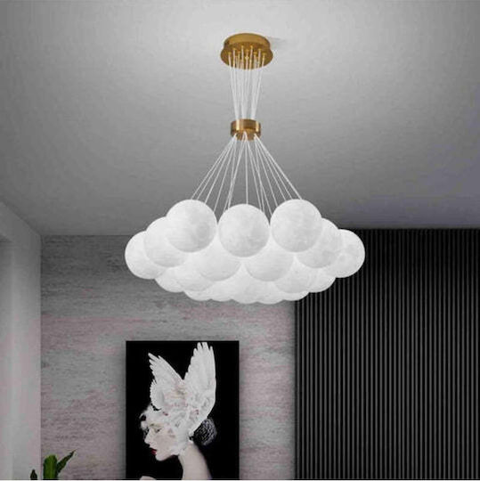 Jiju Lumini Suspendate Auriu LED Cu Lumină Alb Cald