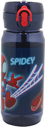 Gim Spidey Plastic Kids Water Bottle Thermos Bl...