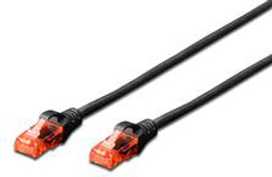 Digitus U/UTP Кат.6 (Gigabit) Мрежов Кабел Ethernet 3м Черен
