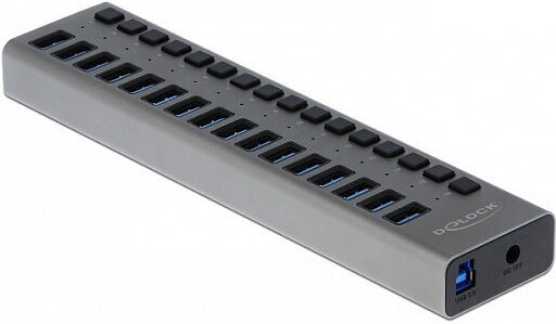 DeLock Hub 16 Θυρών με σύνδεση USB-A Γκρι